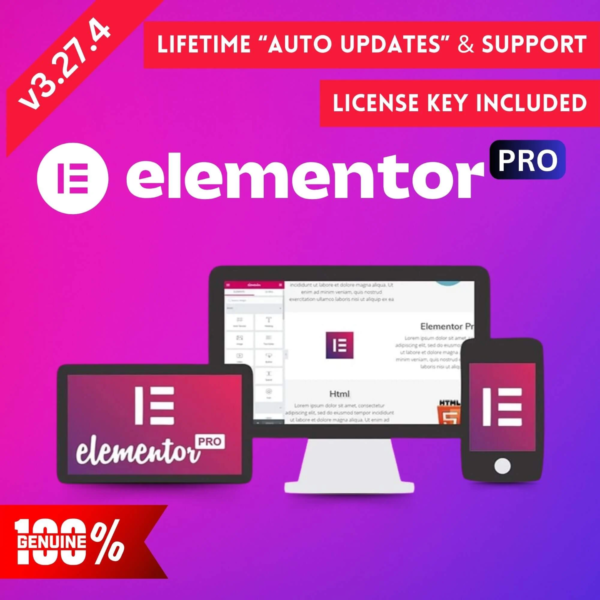 Elementor Pro WordPress Plugin (With License Key)